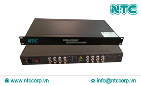 Bộ thu phát tín hiệu Video sang quang 16 kênh (NMC-S16V Series)